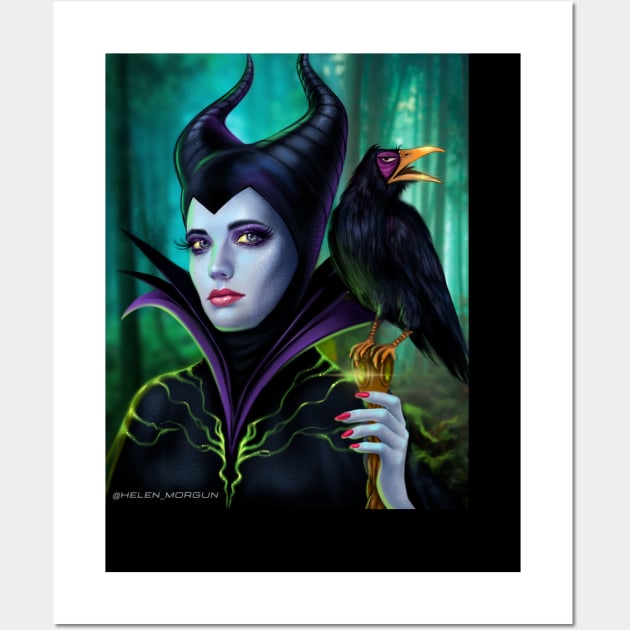 Maleficent Wall Art by helen_morgun